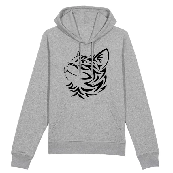 Allover Cat Graphic Pullover Hoodie