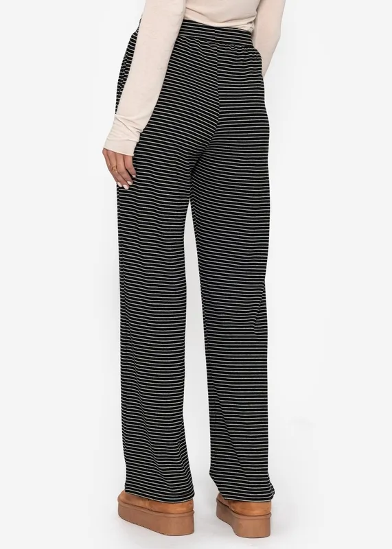 Black Striped Everyday Pants