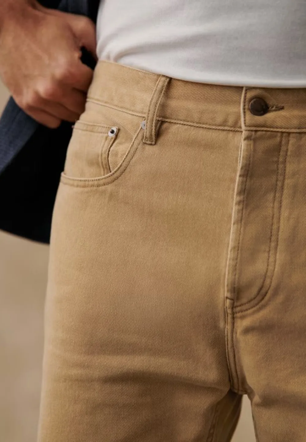 Dark Blue Straight Leg Casual Denim Jeans