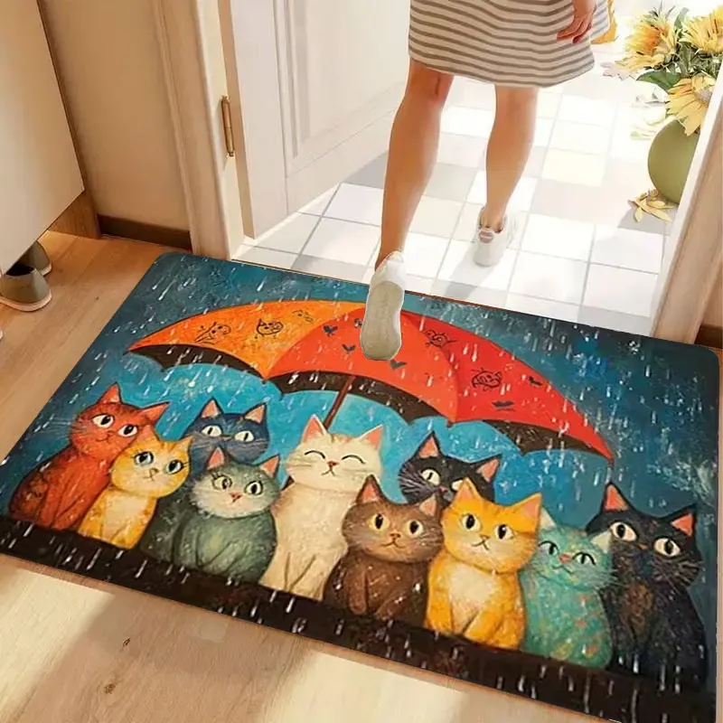 Cat Umbrella Door Mat