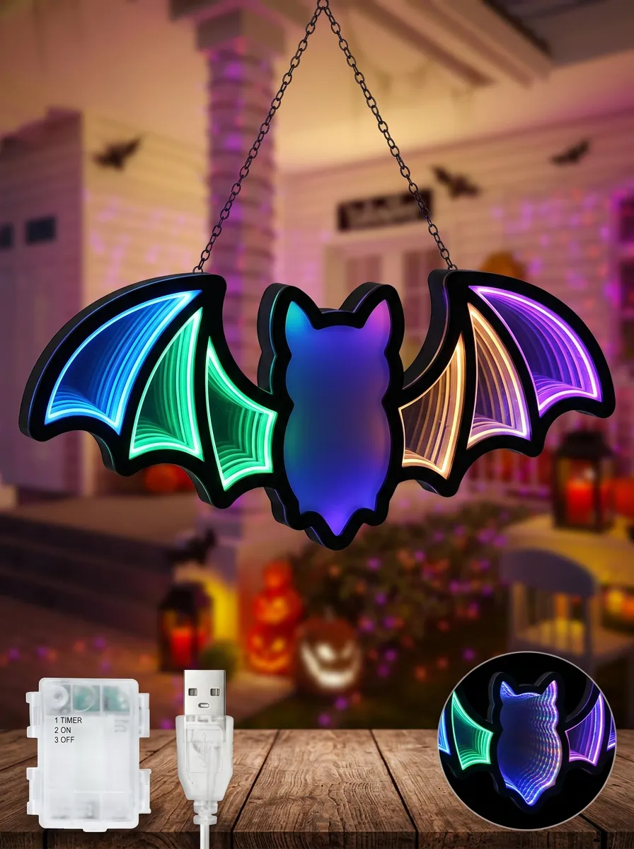 Festive Halloween Bat Light