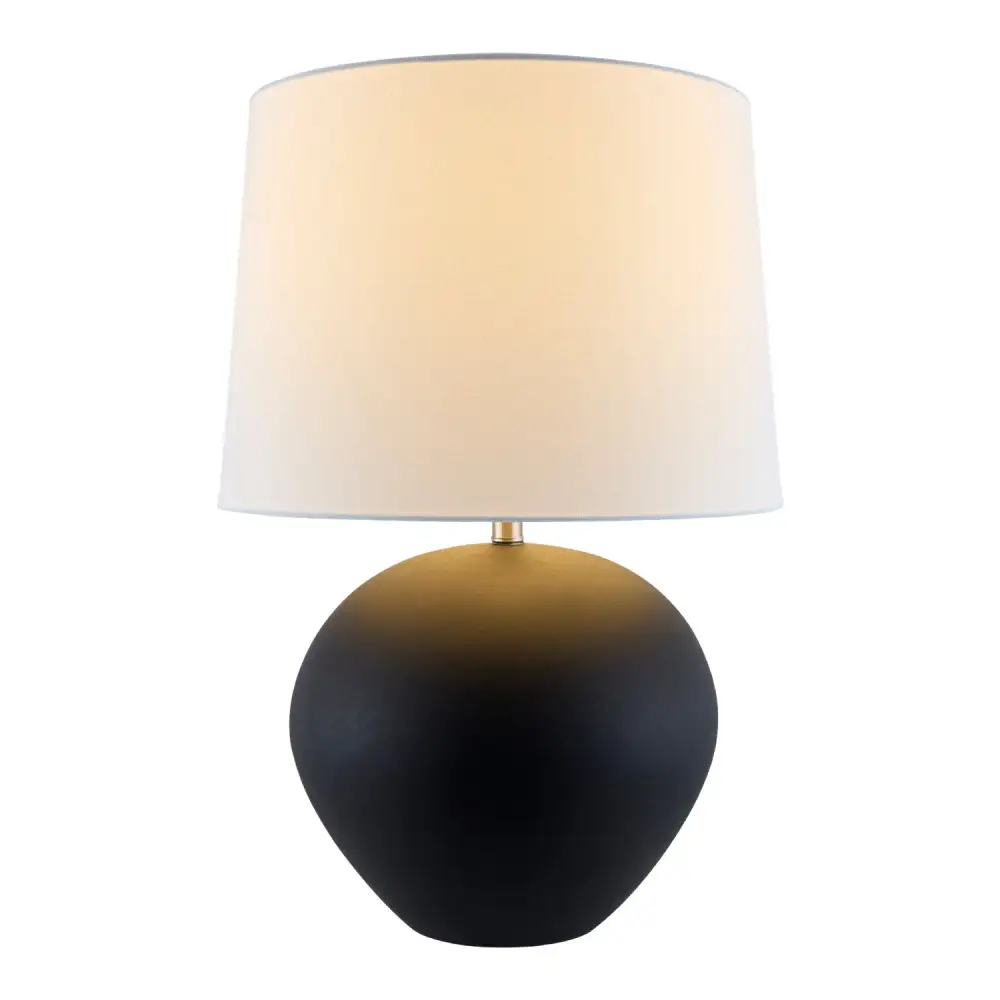 Glazed Ceramic Linen Table Lamp