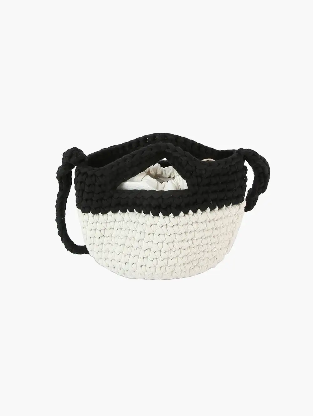 Woven Drawstring Shoulder Bag