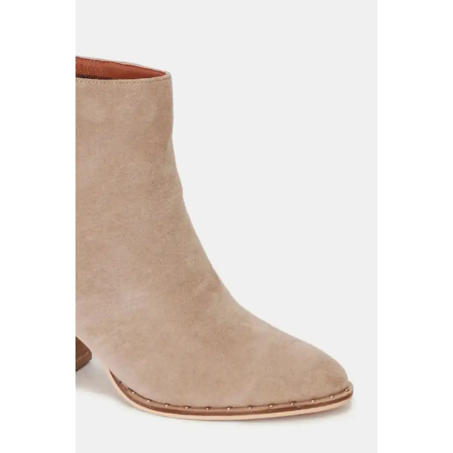 Beast Fashion Suede Point Toe Ankle Booties Shoes