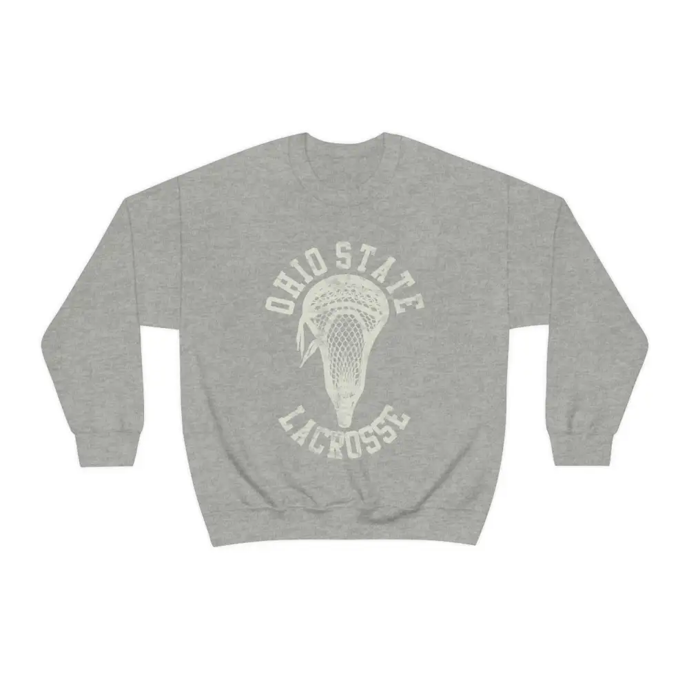 Vintage Stick Head Lacrosse Graphic Crewneck Sweatshirt