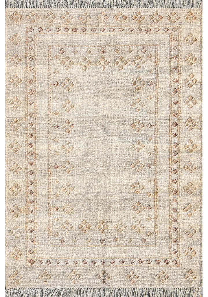 Flatweave Textured Minimal Jute Natural Fiber Area Rug