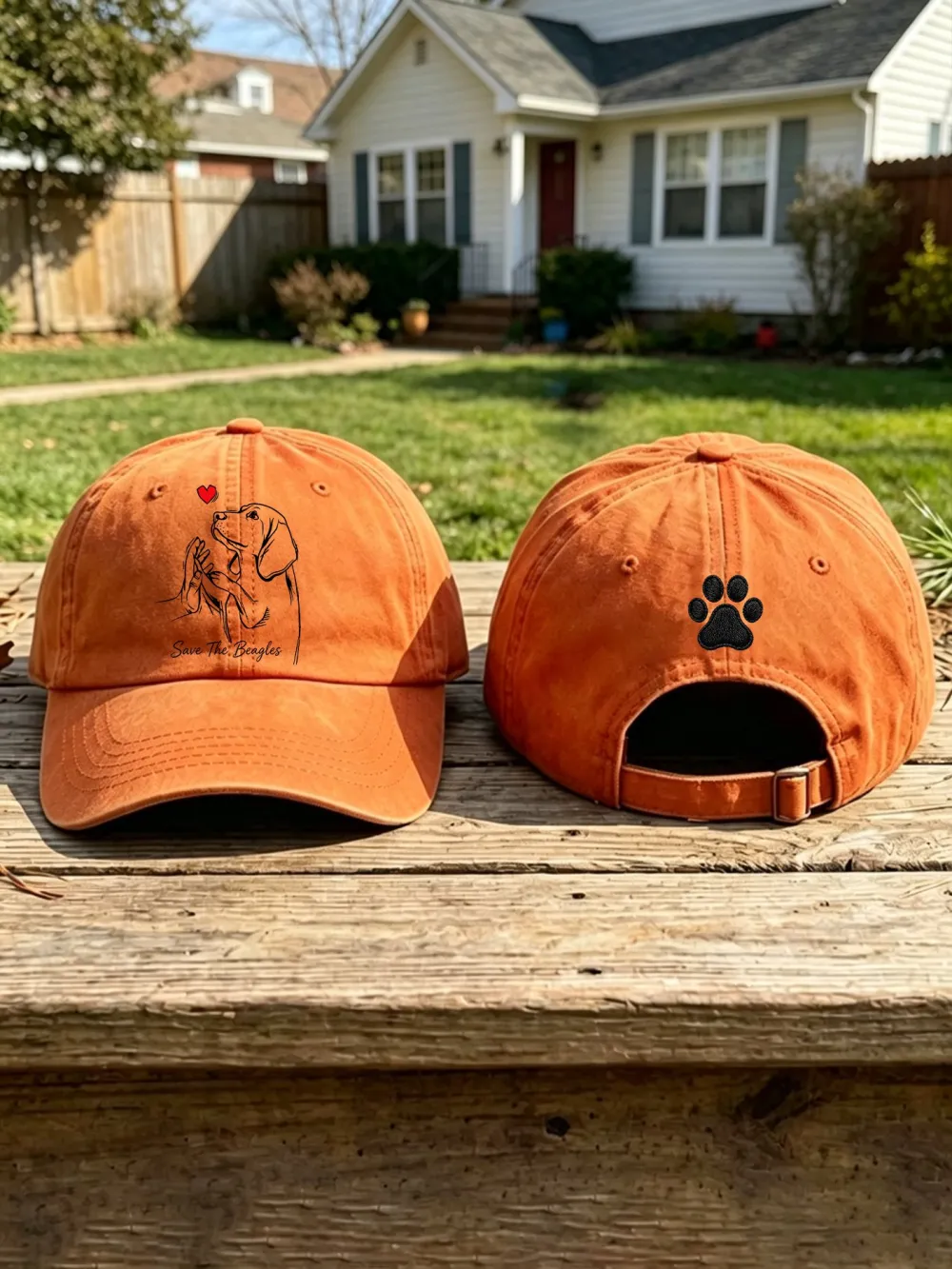 Unisex Save The Beagles Print Casual Hat