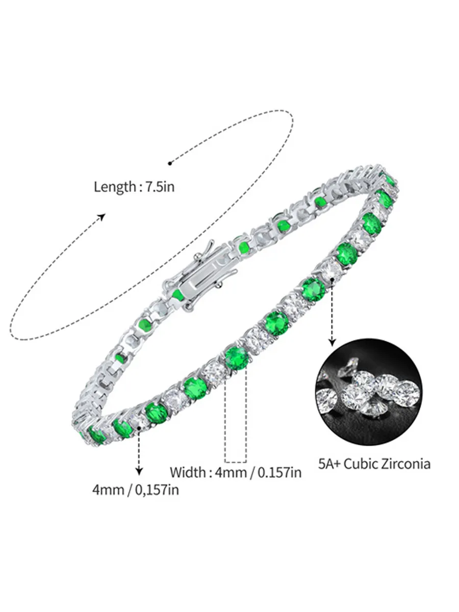 Lena Green Diamond Buckle Bracelet