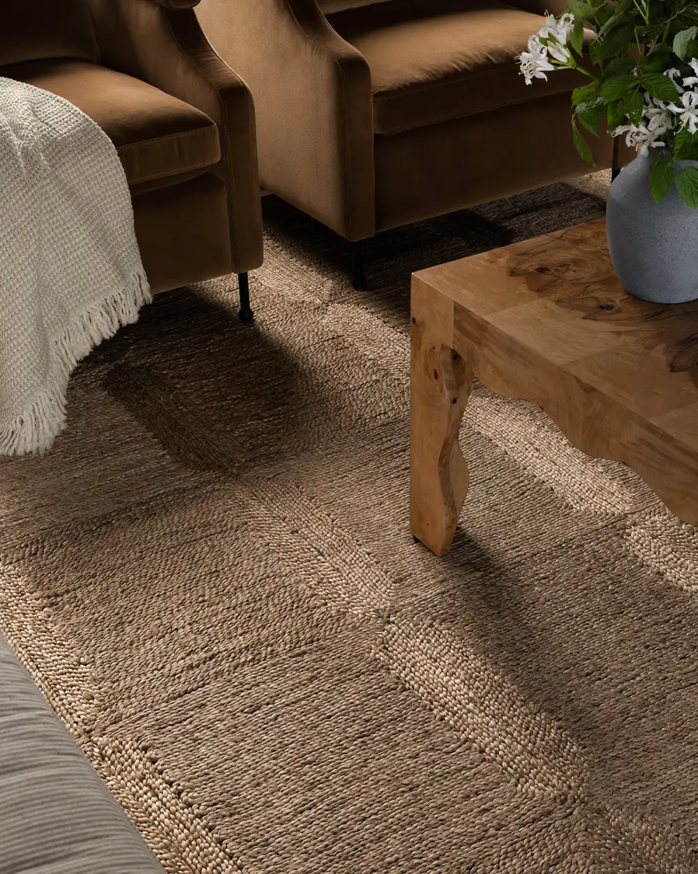 Raised-Weave Handwoven Jute Area Rug