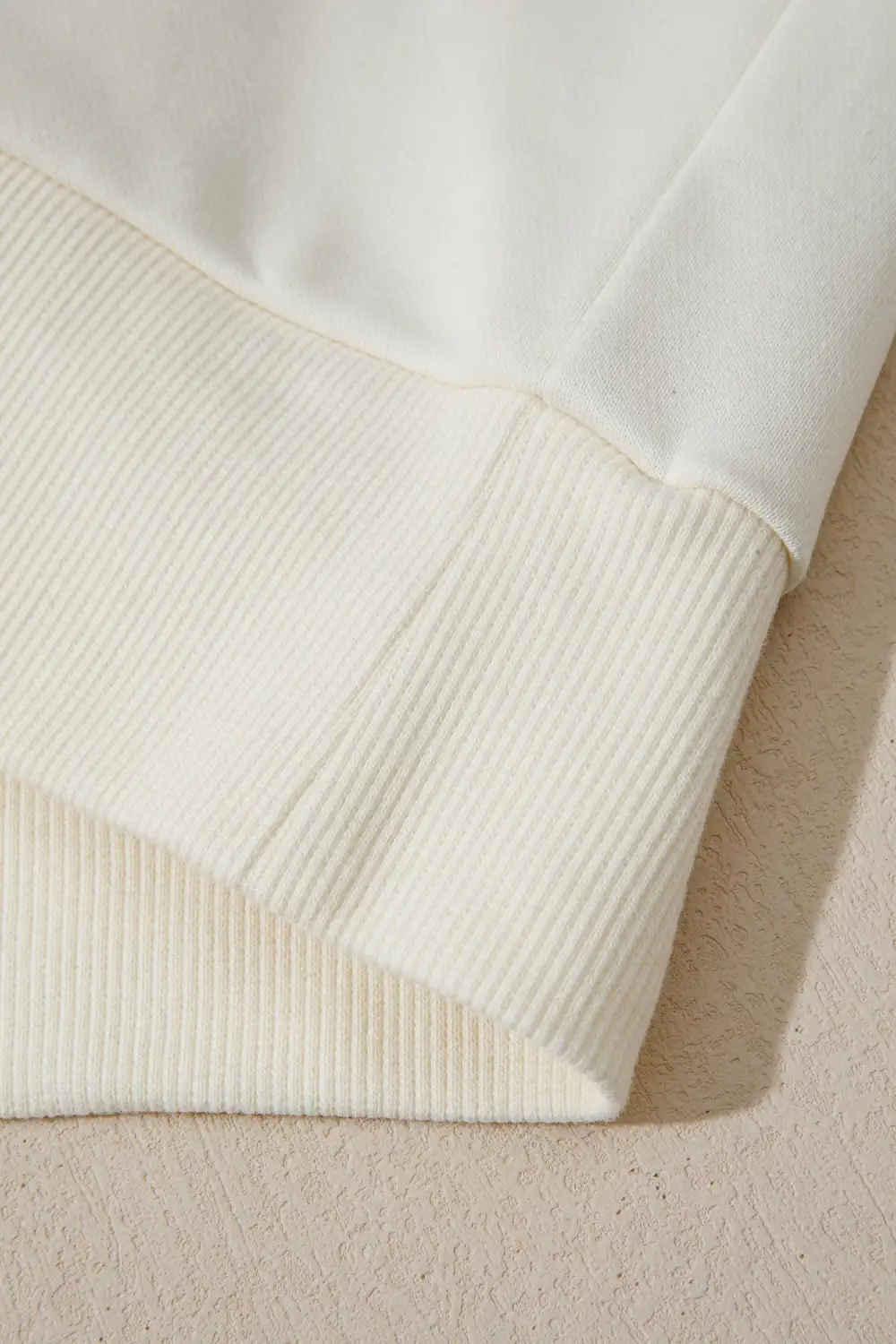 Half-Zip Textured Patchwork Hoodie