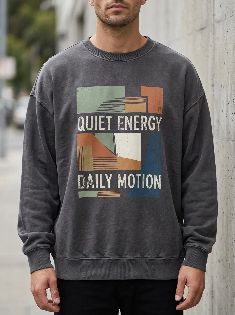 Quiet Energy Motion Abstract Geometric Hoodie