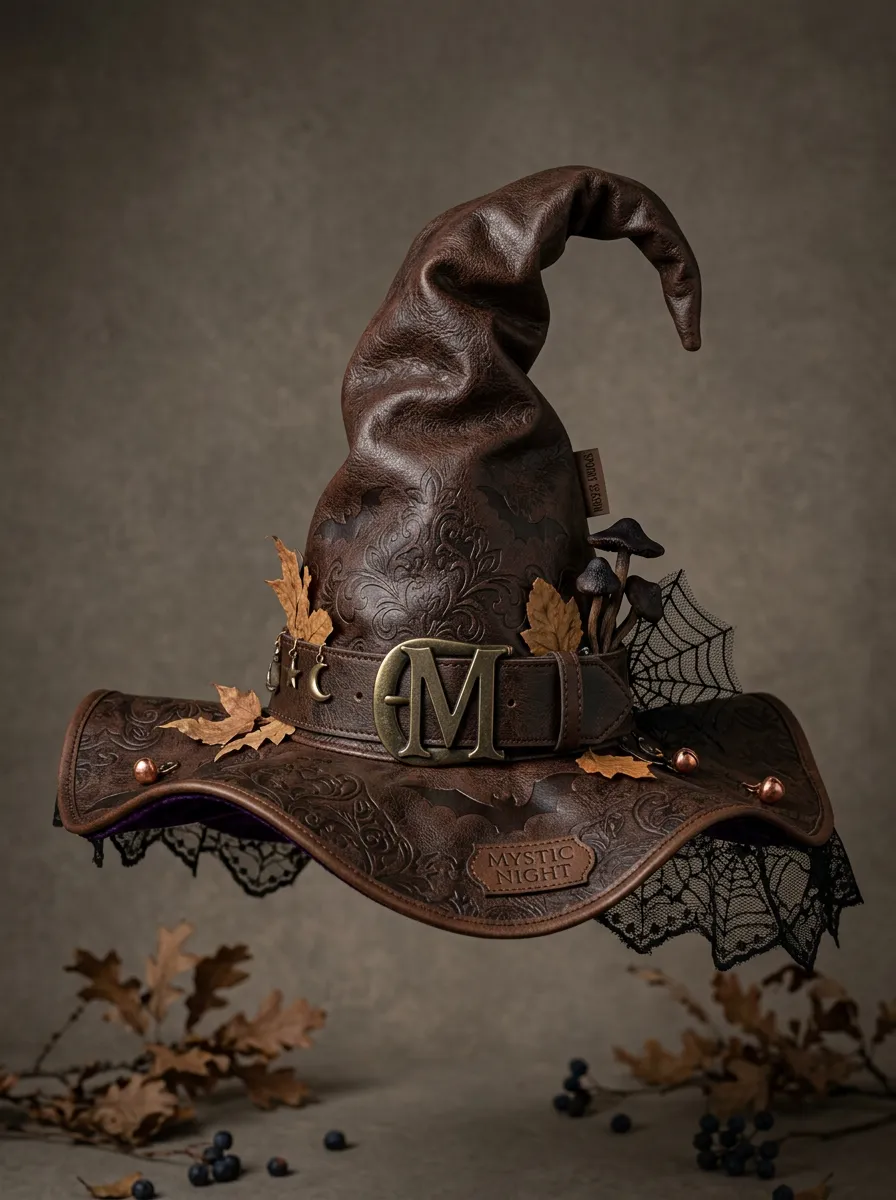Festive Mushroom Forest Halloween Witch Hat