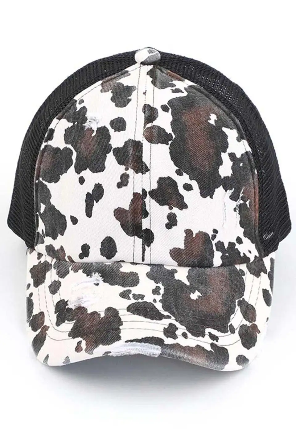 Cow Print Criss Cross Ponycap
