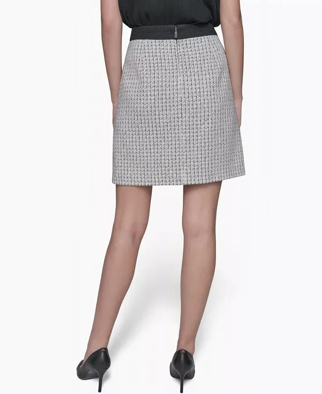 Wool Blend Tweed Pocket Skirt