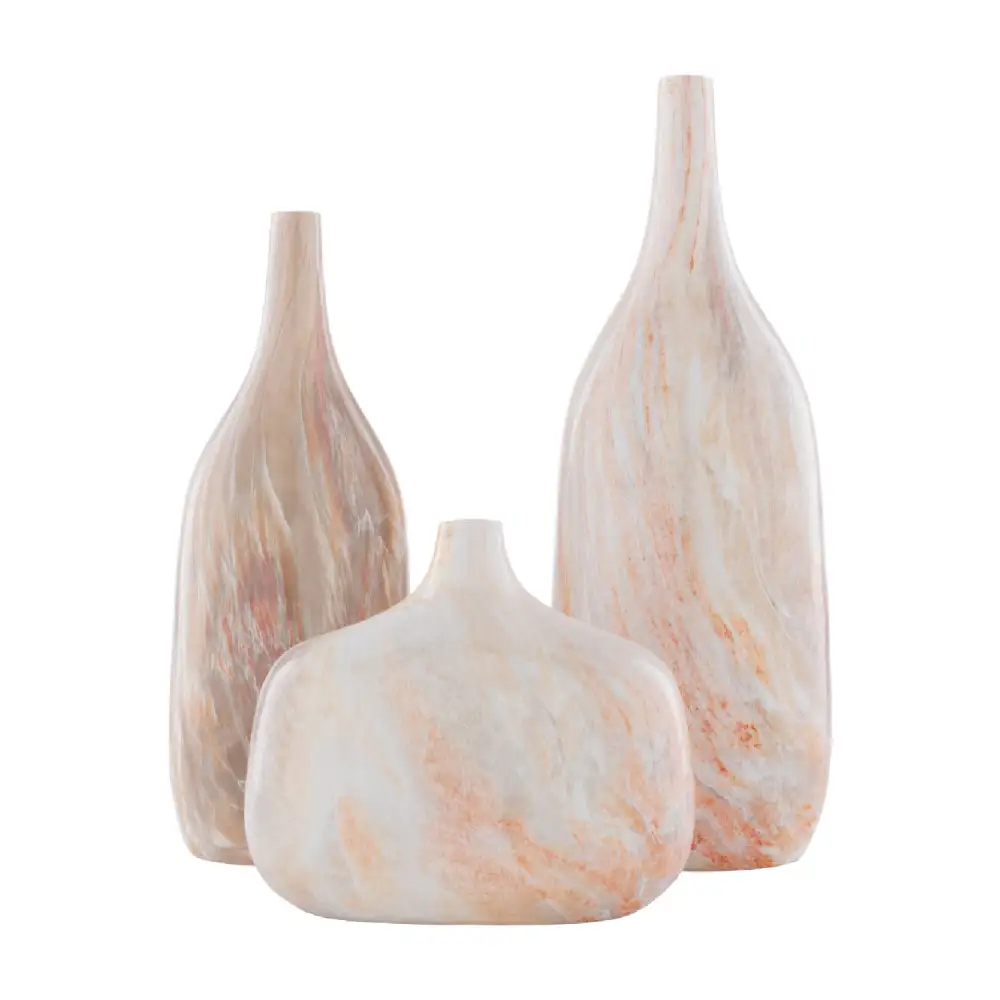 Marbled Ceramic Outdoor Vases