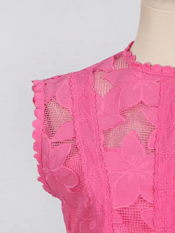 Modern Round Neck Sleeveless Detail Coordinated Set