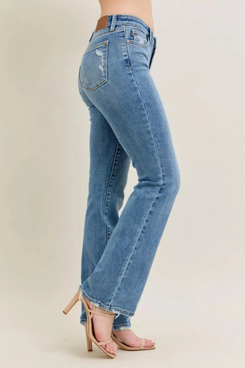 Draped Bootcut Jeans