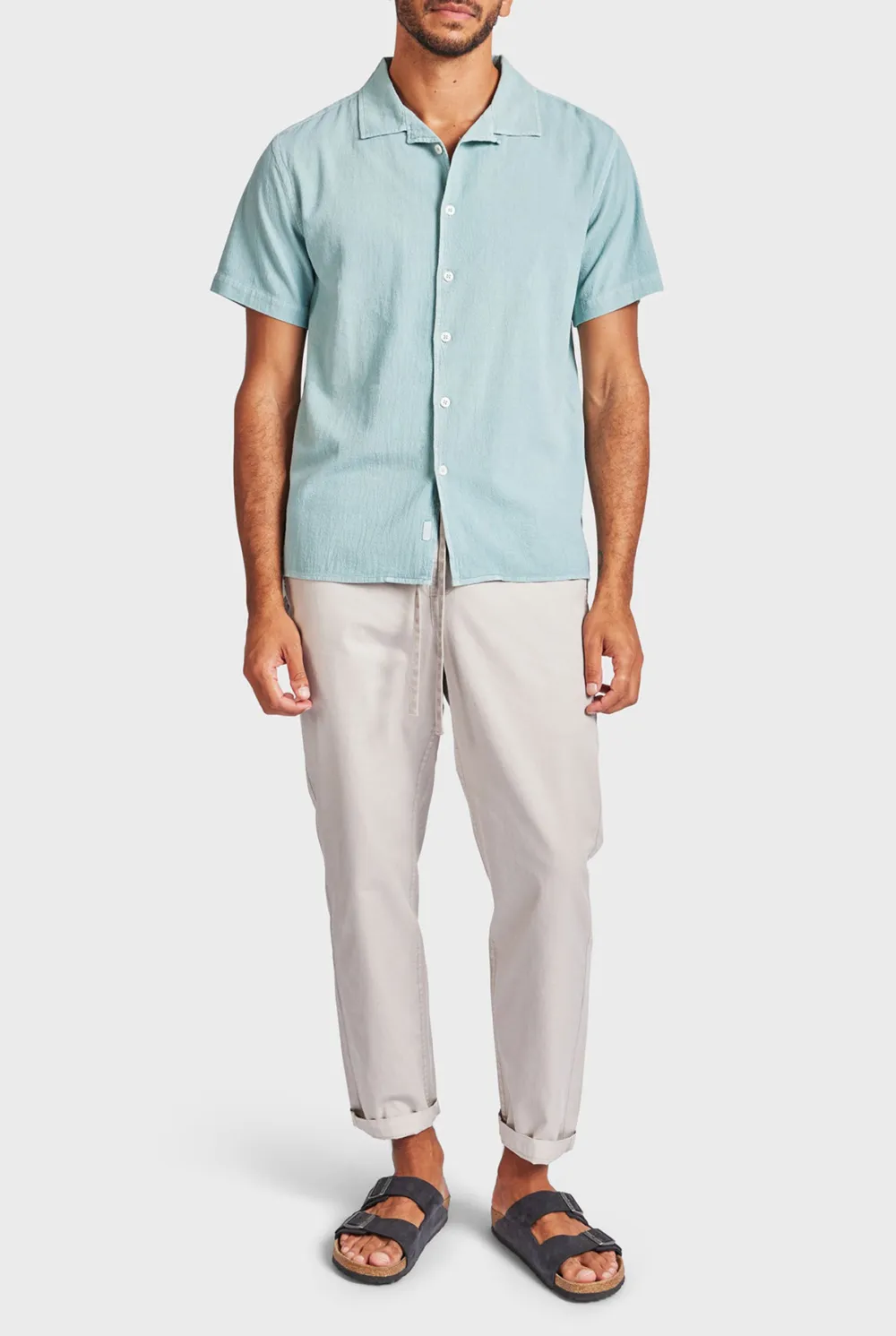 Oversized Linen Short Sleeve Button Down Shirt