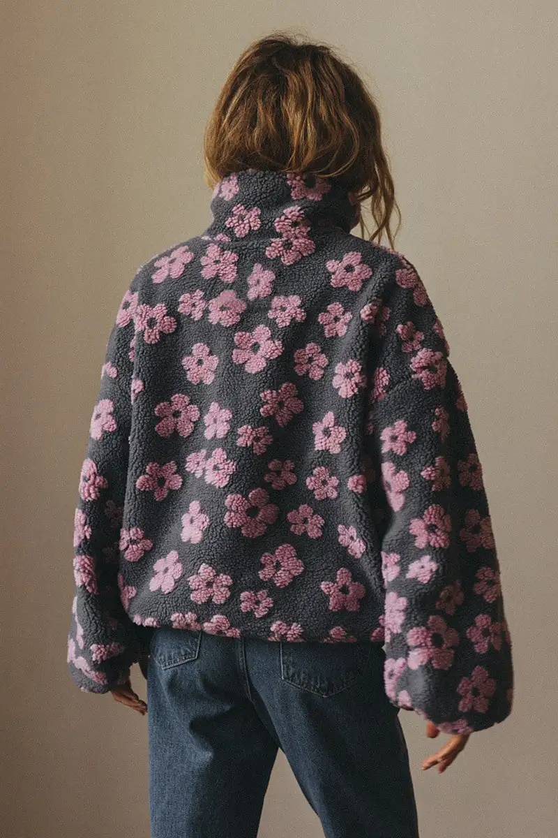 Stand-Collar Oversized Loose Jacket