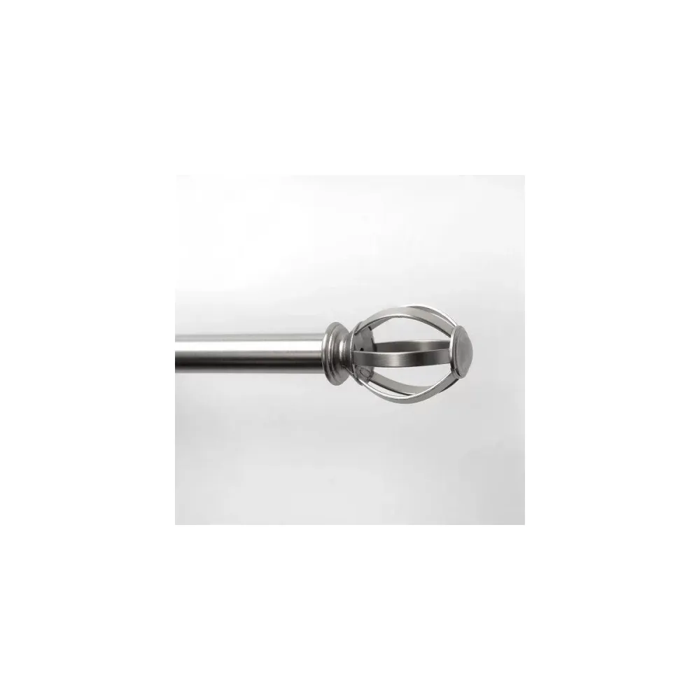 Adjustable Cage Ball Finial Metal Alloy Curtain Rod