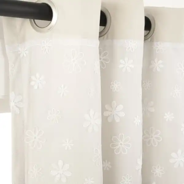 Elegant Embroidered Window Curtain Panel