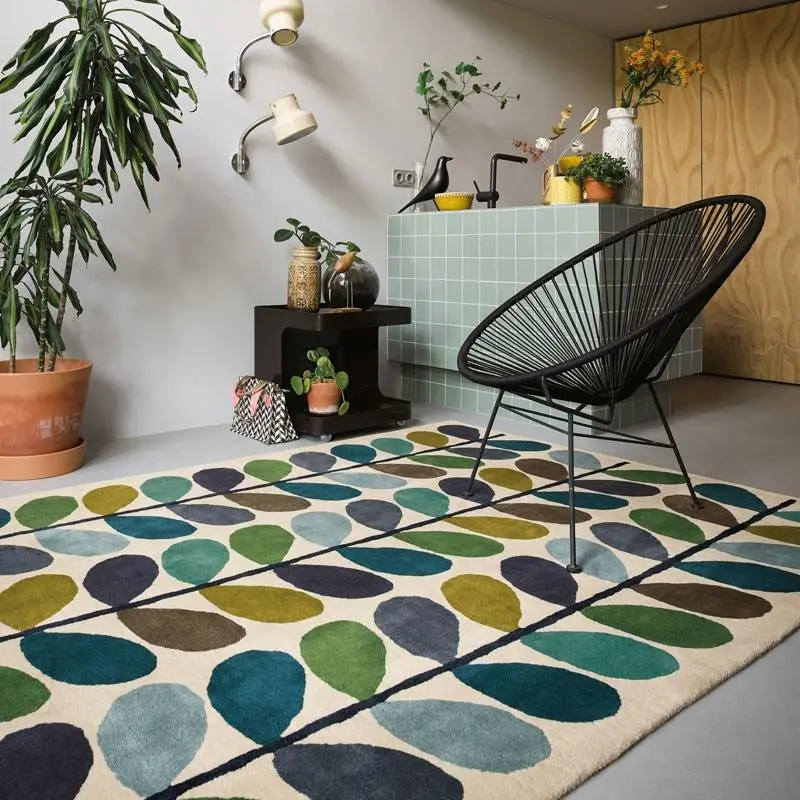 Wool Tufted Botanical Area Rug