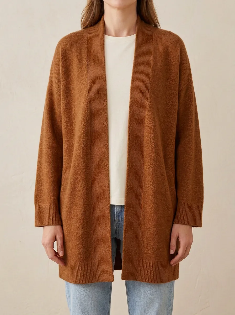 Warm Open-Front Knit Cardigan