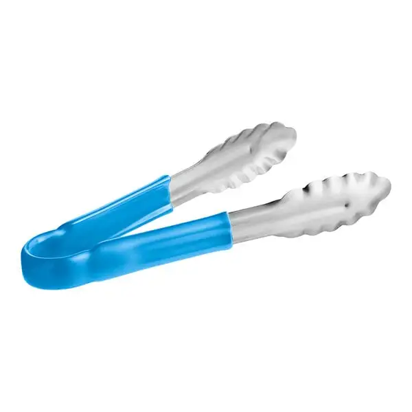 Coated Handle Stainless Steel Scalloped Tongs