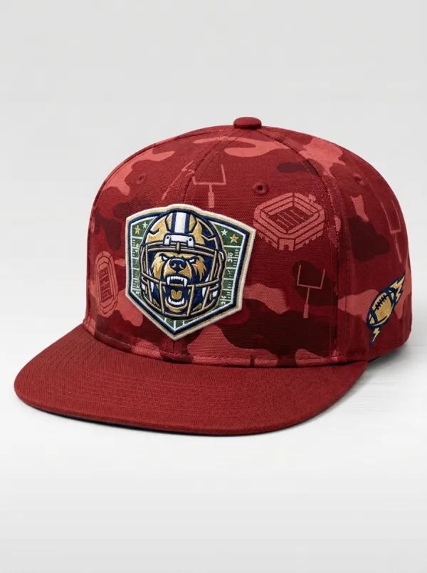 Bear Helmet Camo Baseball Cap