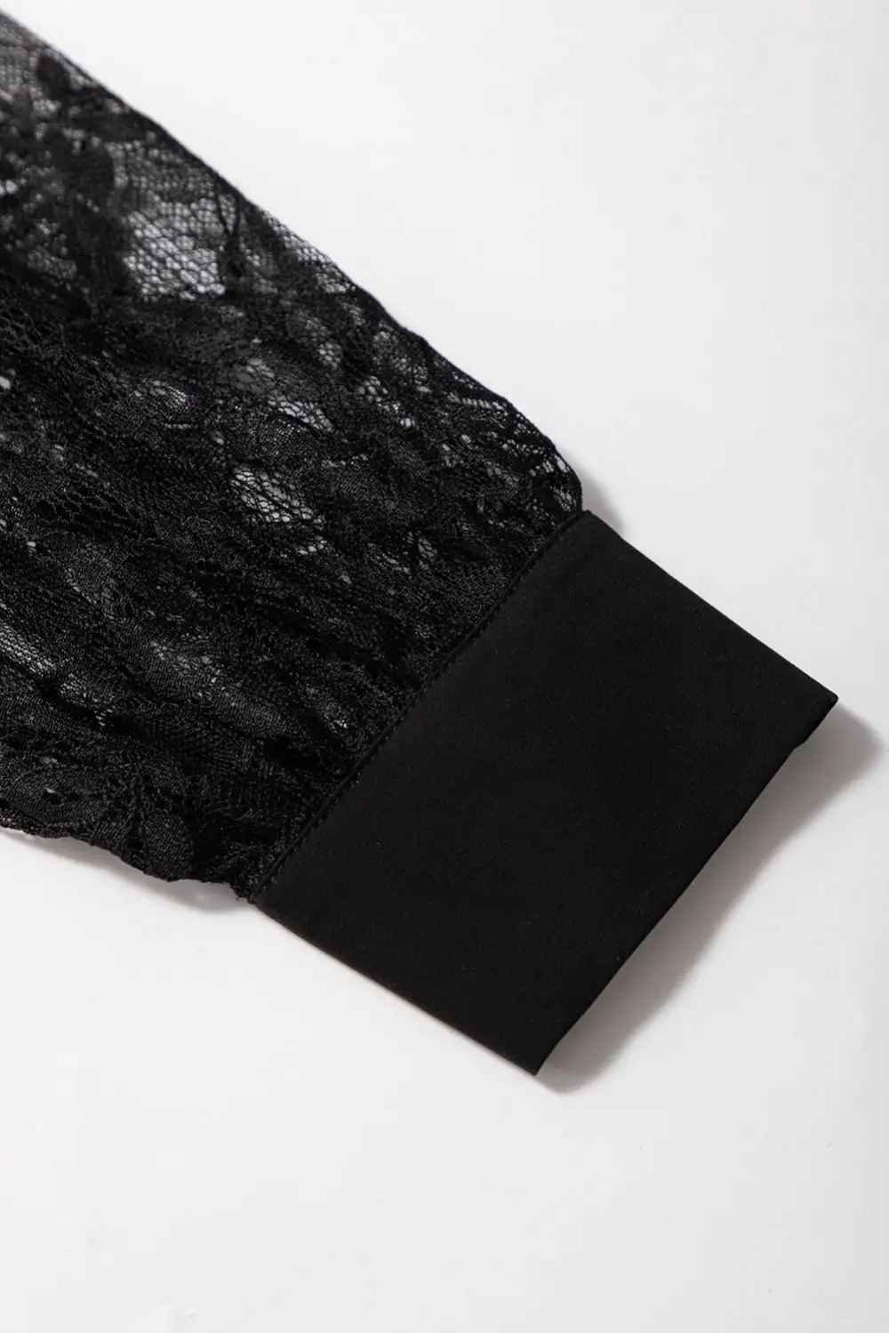 Floral Lace Trim Blouse