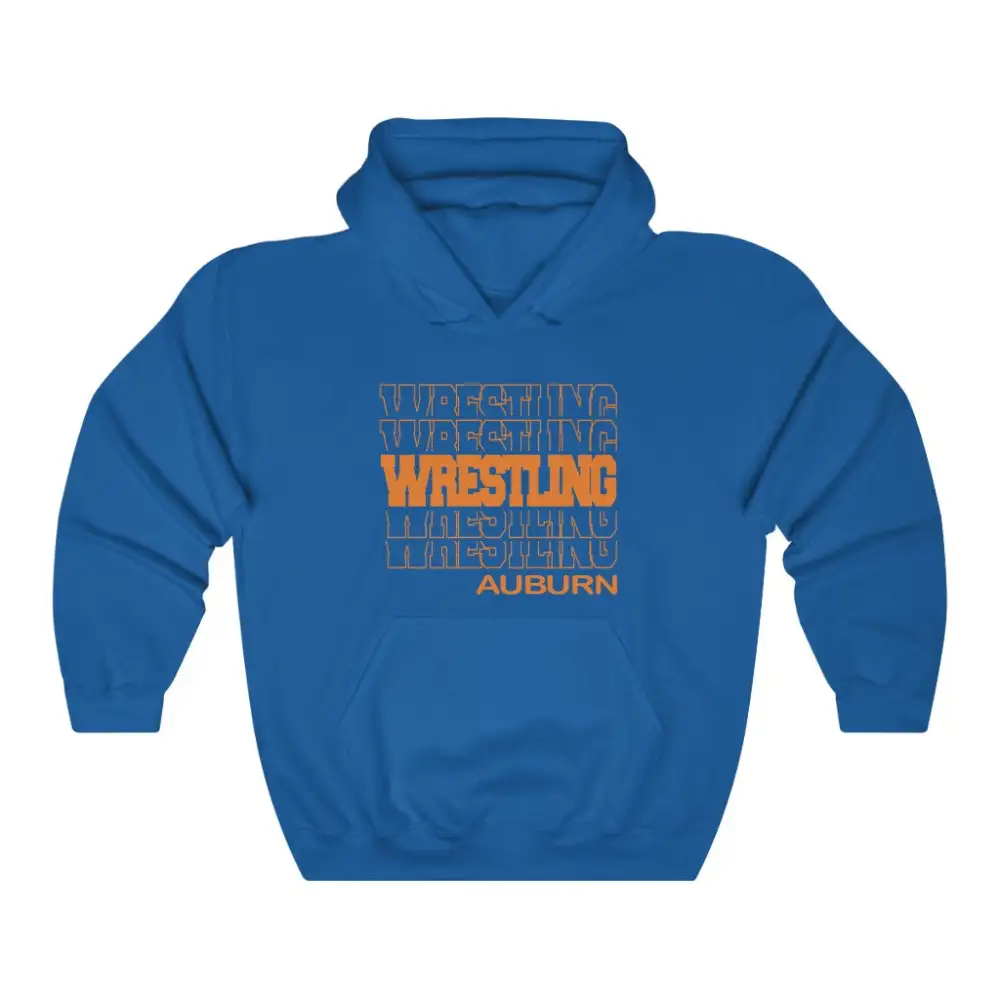 Soft Fleece Modern Stacked Wrestling Graphic Pullover Hoodie