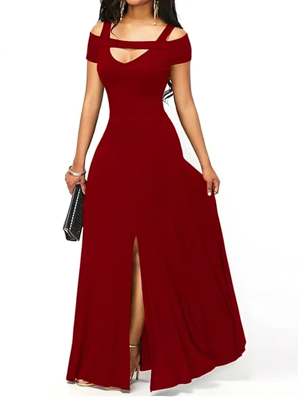 Strapless Wrap Maxi Dress
