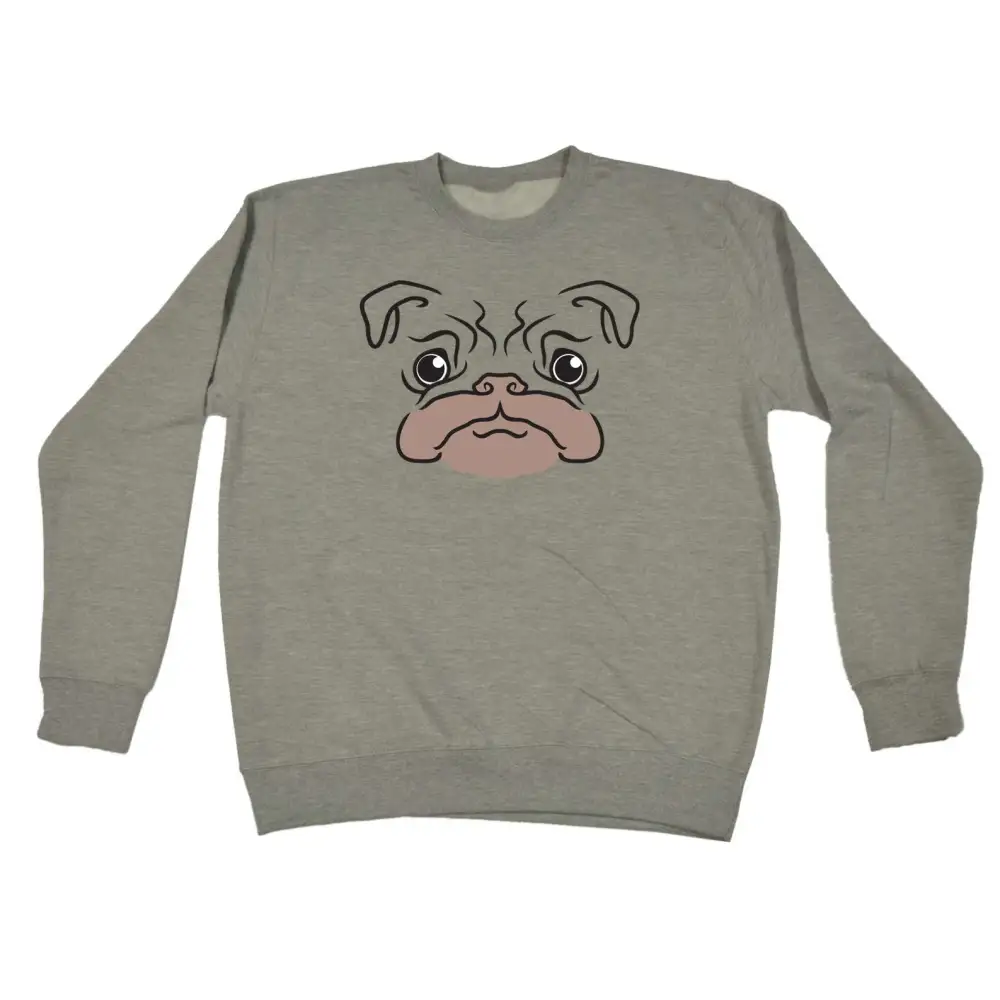 Pug Face Graphic Sweatshirt