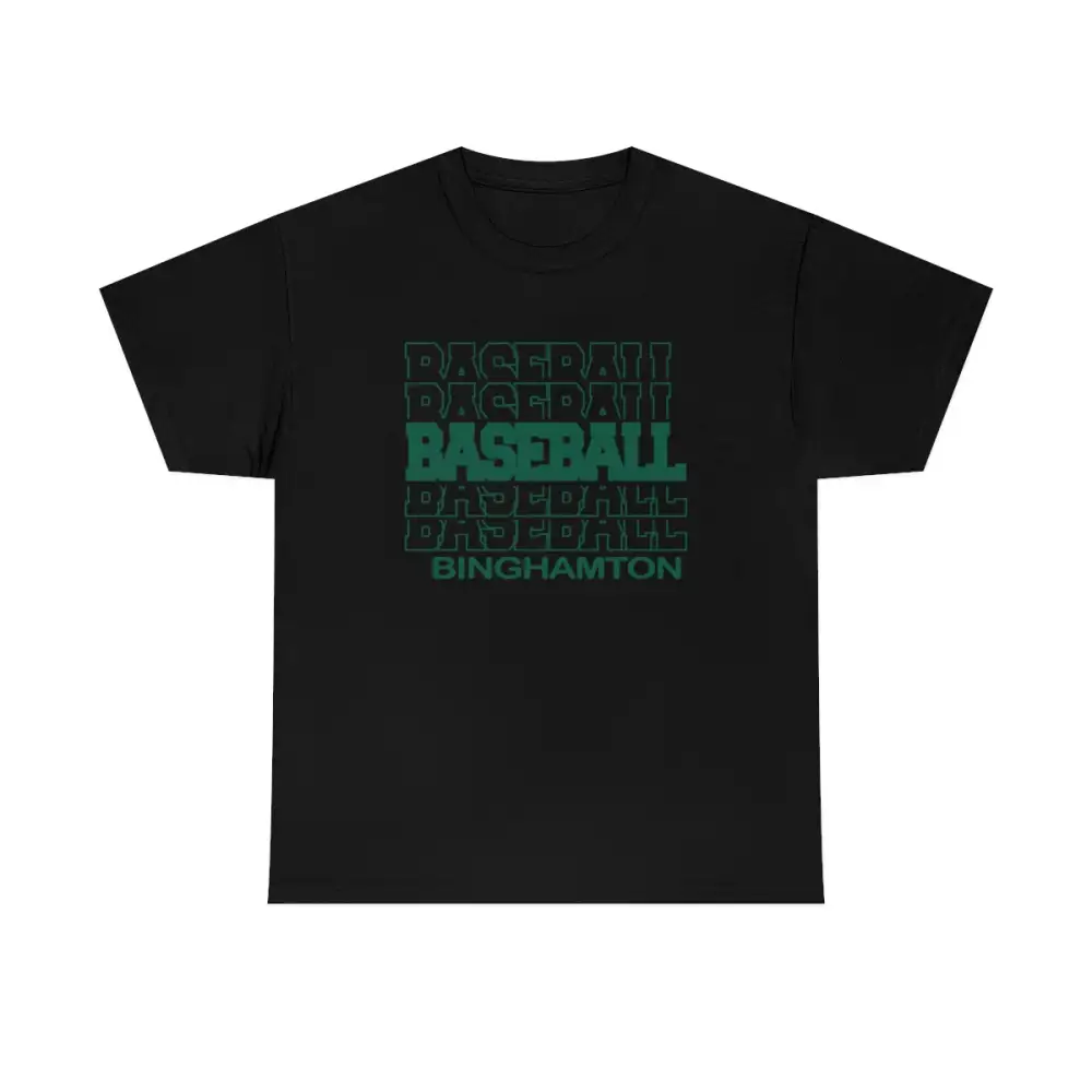 Baseball Binghamton in Modern Stacked Lettering