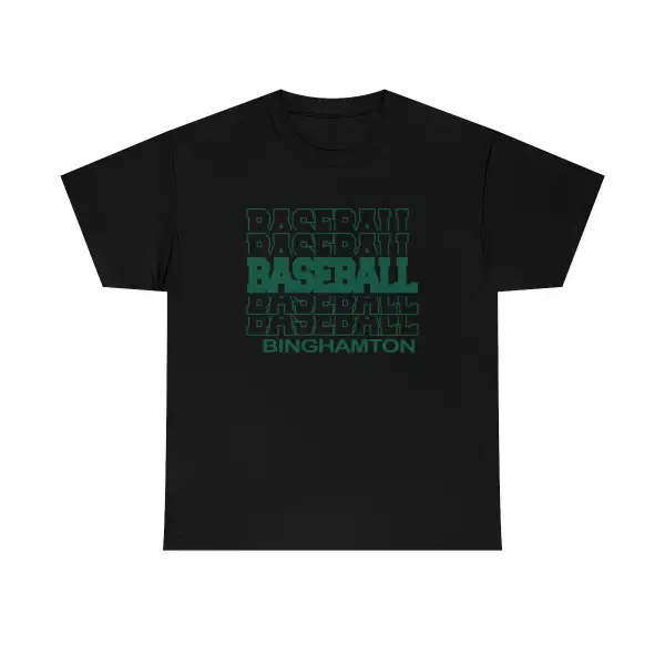 Baseball Binghamton in Modern Stacked Lettering