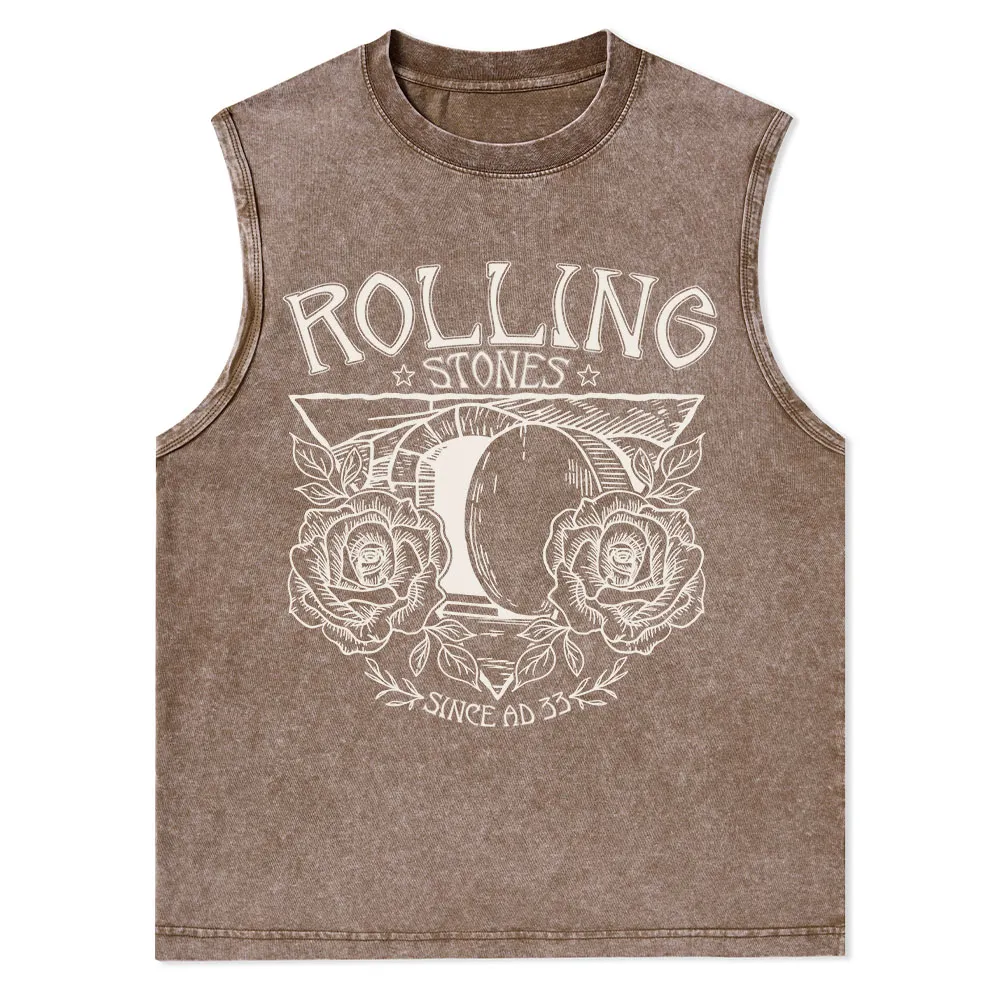 The Stone Was Rolled Away Retro Christian Washed sleeveless Tee