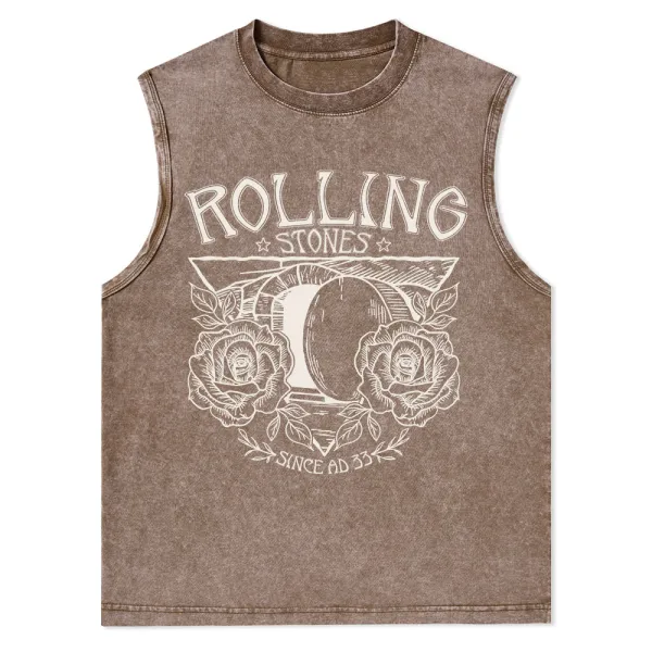 The Stone Was Rolled Away Retro Christian Washed sleeveless Tee