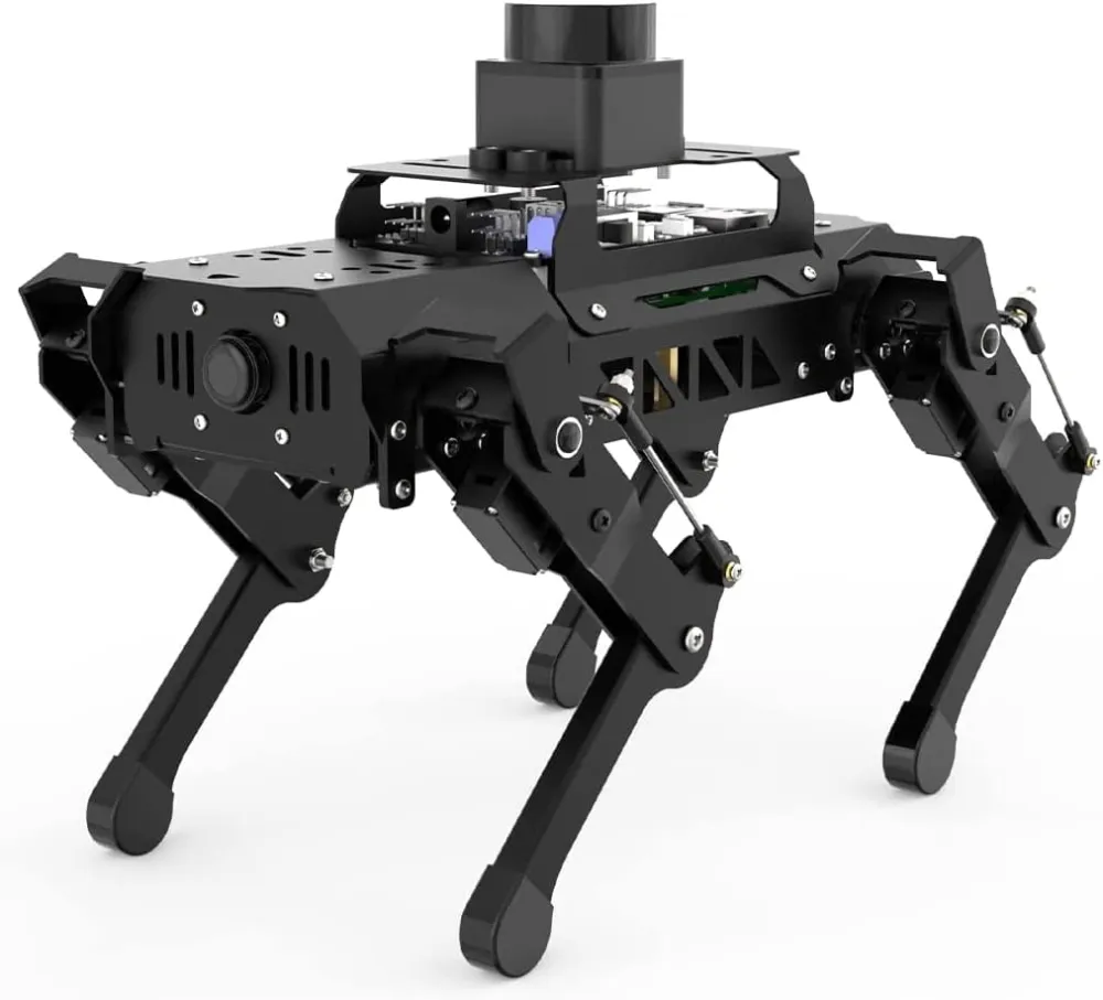 Robot Dog with Large AI Models AI Embodied Intelligence ROS Robotic Dog Vision Scene Voice Understanding SLAM Mapping Navigation Bionic Quadruped Robot, Ultimate Kit & RaspberryPi5 8GB