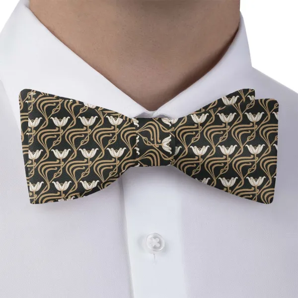 Gatsby Floral Motif Bow Tie
