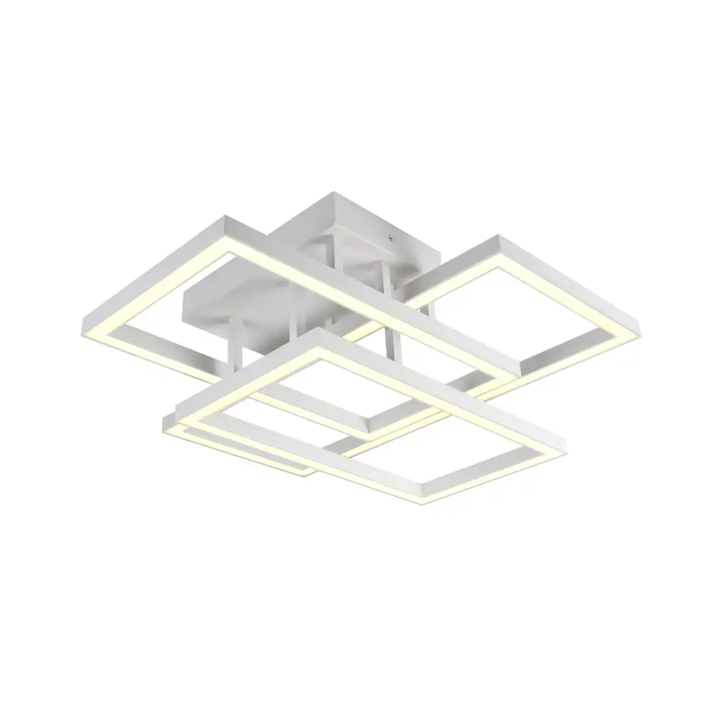 Integrated LED Ceiling Lighting Rectangular Semi Flush
