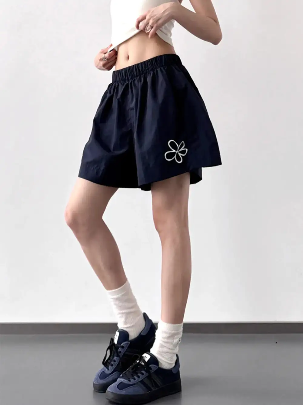 Polyester Elastic Waist Shorts