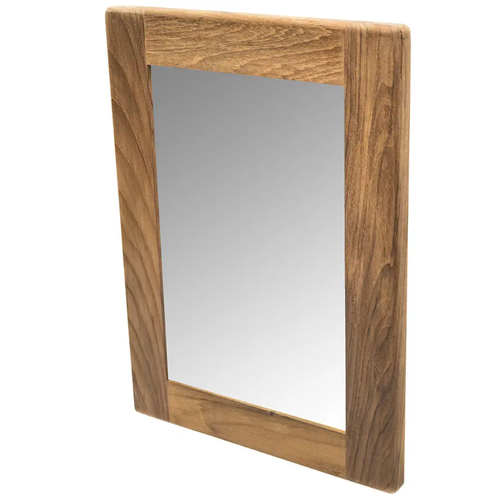 Teak Rectangular Wall Mirror