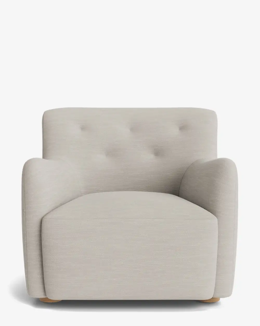 Tufted Oak Lounge Chair