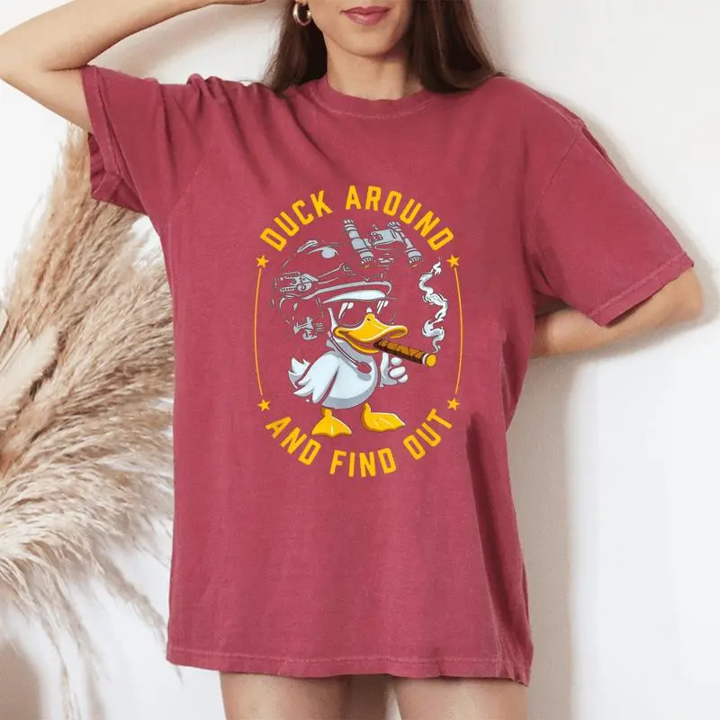Duck Around And Find Out Women's Oversized Comfort T-Shirt