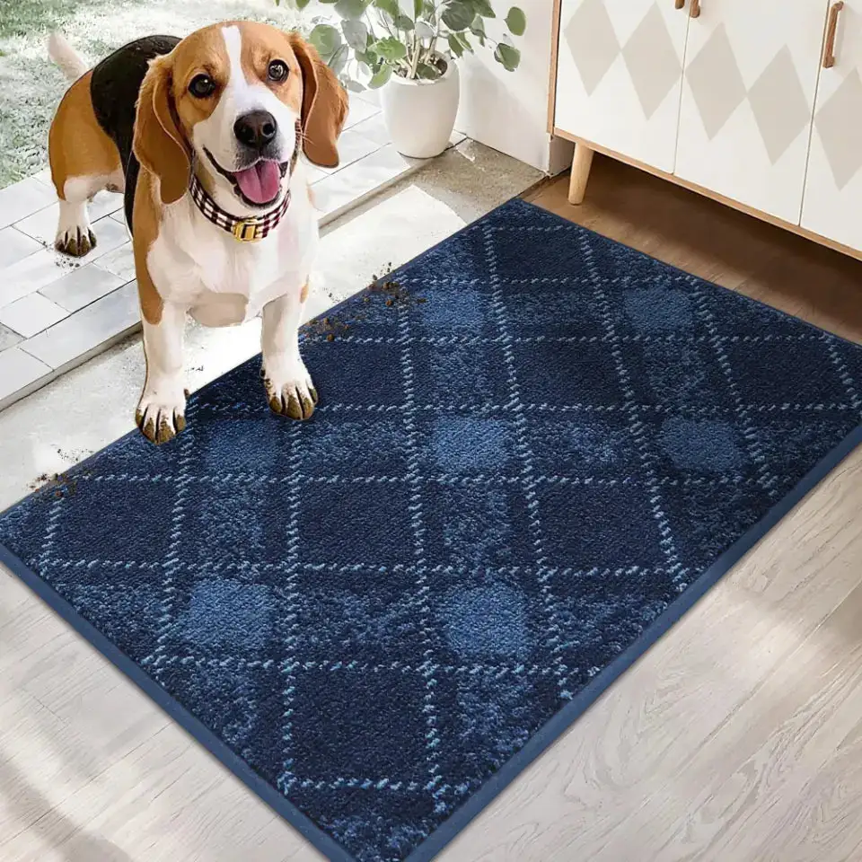 Plaid Pattern Door Mat