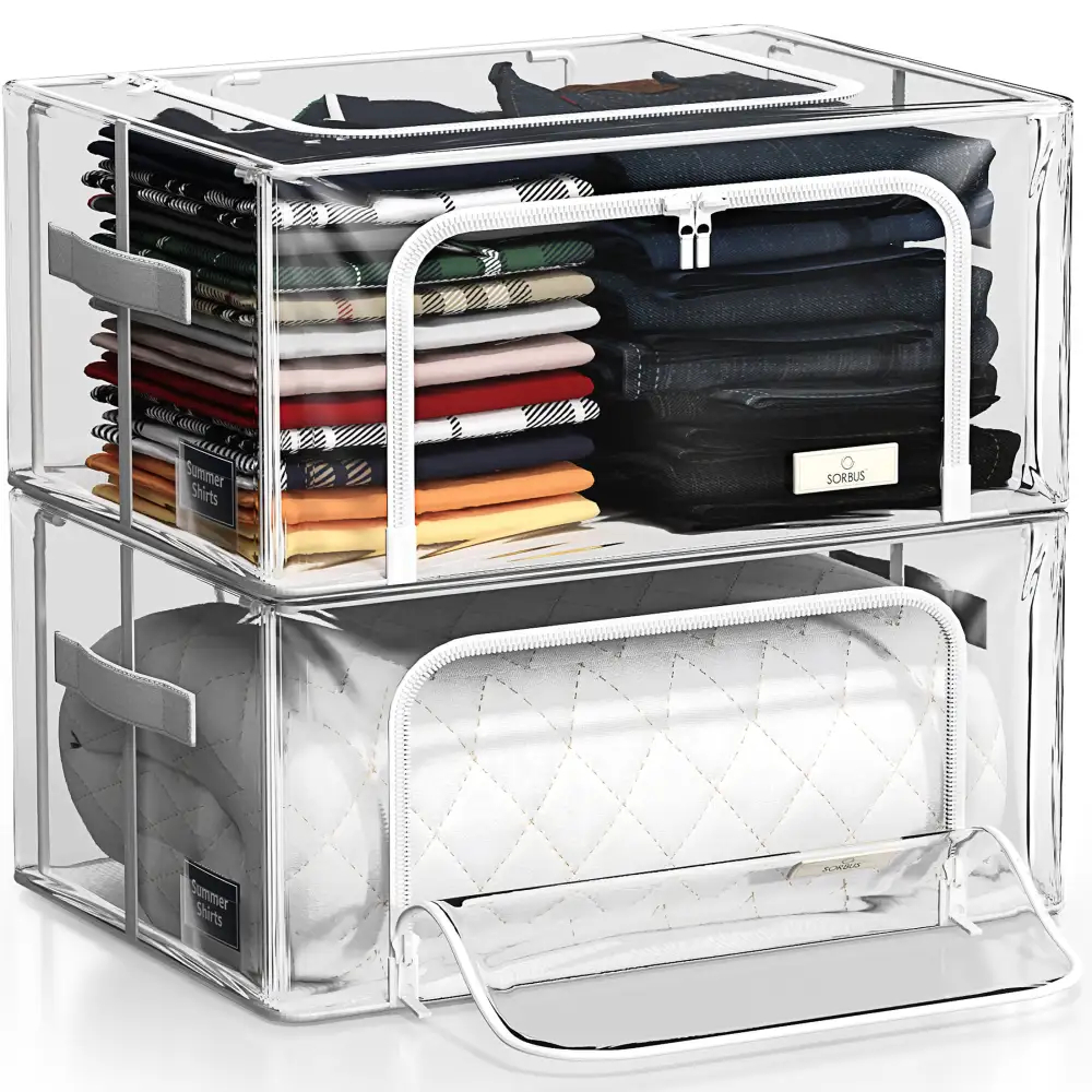 Storage Bins With Metal Frame