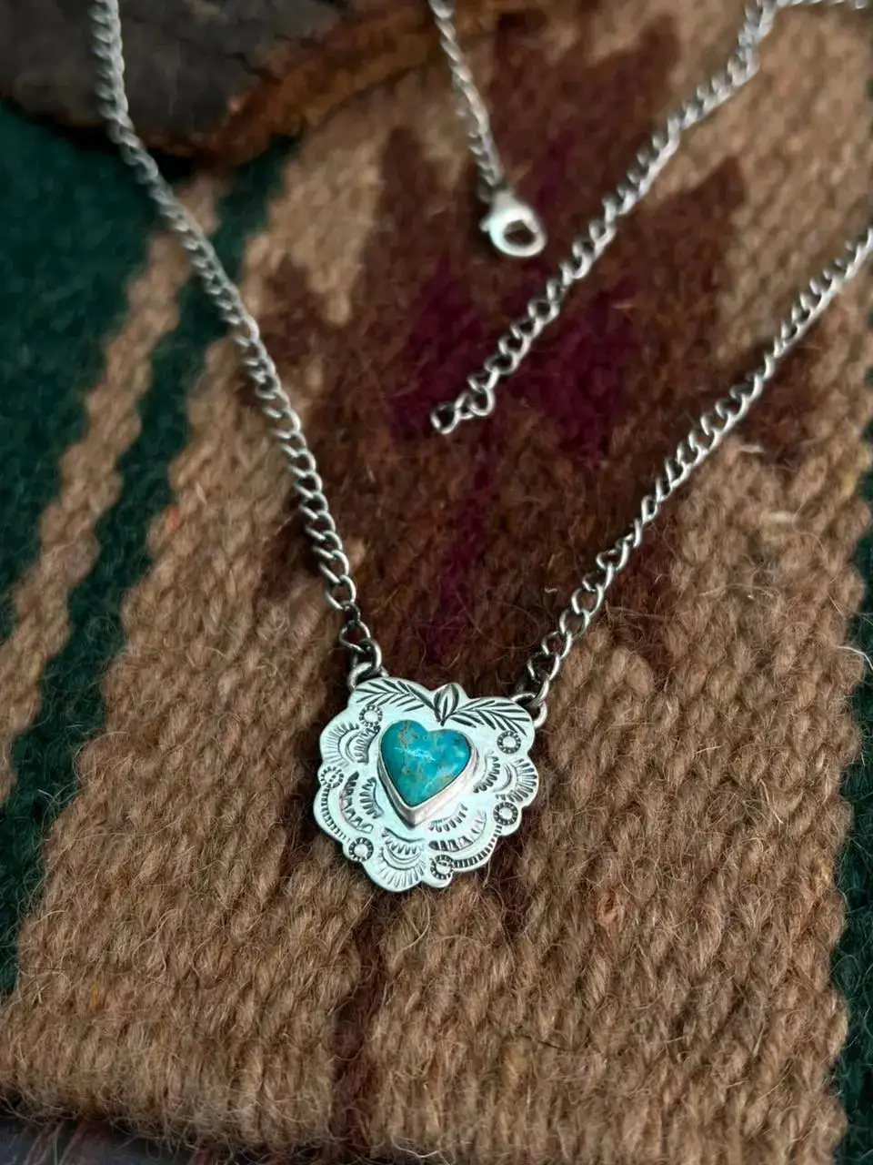 Heart Turquoise Sterling Silver Everyday Necklace
