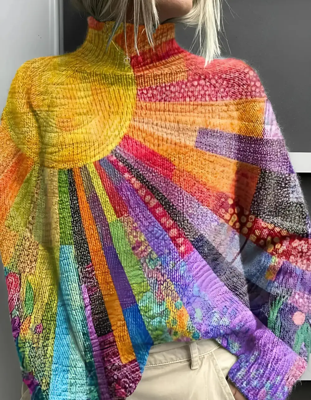 Soft Knit Turtleneck Knit Sweater
