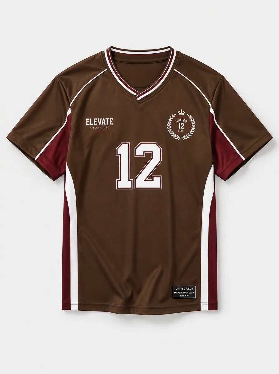 Men's Elevate Athletic Club Number 12 Printed Jersey Shirt