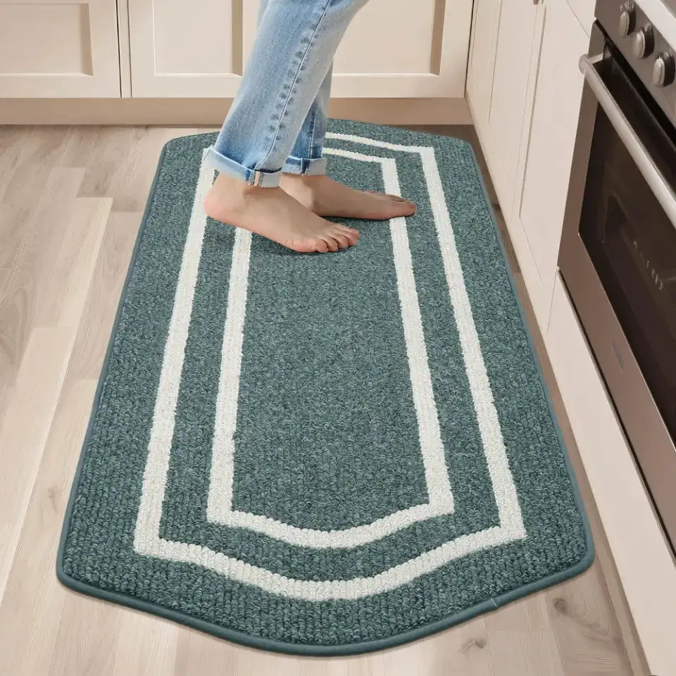 Long Oval Washable Kitchen Rug